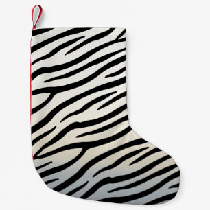 Zebra Streifen Exotic Animal Print Kleiner Weihnachtsstrumpf