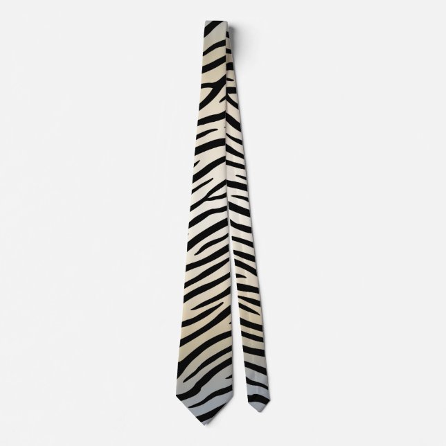 Zebra Streifen Exotic Animal Print Krawatte (Vorderseite)