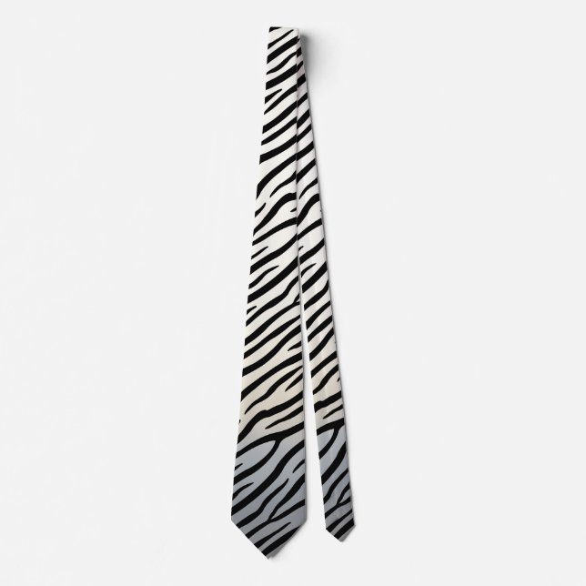 Zebra Streifen Exotic Animal Print Krawatte (Vorderseite)