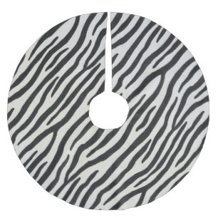 Zebra-Streifen für realistische Exotik-Tierdrucke Polyester Weihnachtsbaumdecke