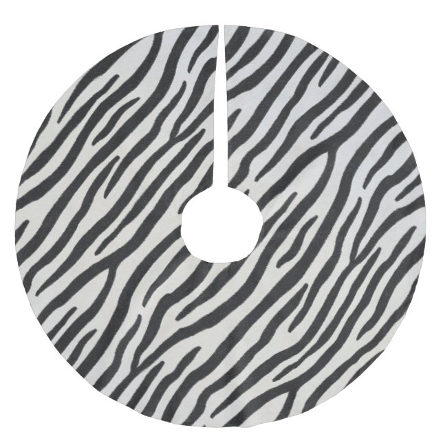 Zebra-Streifen für realistische Exotik-Tierdrucke Polyester Weihnachtsbaumdecke (Vorderseite)