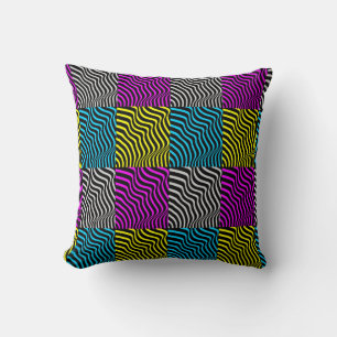 Zebra Streifen - Geometrisches Muster Abstrakt Art Kissen