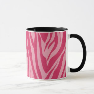 Zebra-Streifen in heißen rosa Tasse