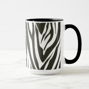 Zebra-Streifen in Schwarz/Weiß Tasse