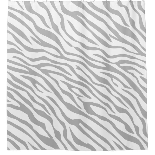 Zebra-Streifen klicken, um seine graue Farbe Duschvorhang (Vorderseite)