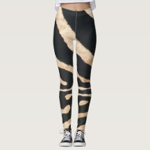 Zebra-Streifen-Leggings