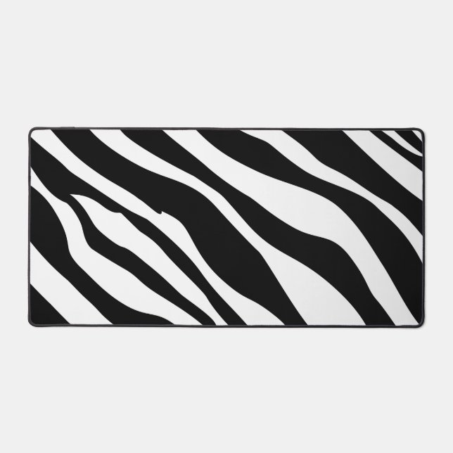 Zebra Streifen Moderne Leinwand Kunst, Kultur Schreibtischunterlage (Vorderseite)