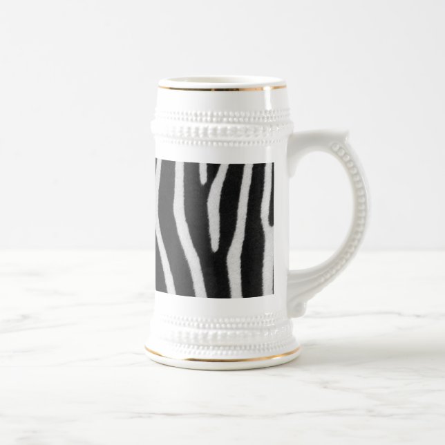 Zebra-Streifen-Muster-Bier Stein Bierglas (Rechts)