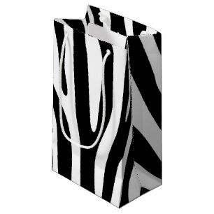 Zebra Streifen Muster schwarz-weiß + Ihre Ideen Kleine Geschenktüte