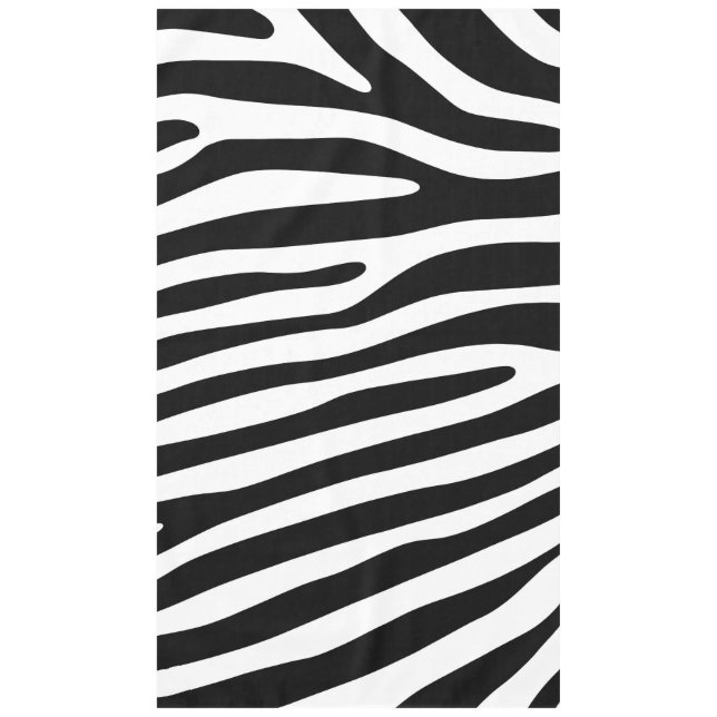 Zebra Streifen Muster schwarz-weiß + Ihre Ideen Tischdecke (Vorderseite)