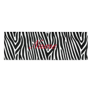 Zebra Streifen Muster Thunder_Cove Namenschild