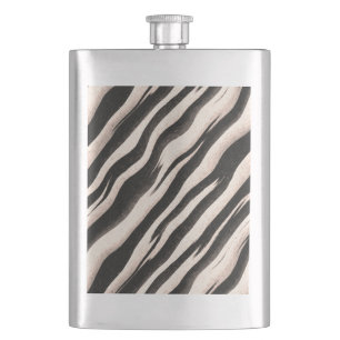 Zebra Streifen nahtlose Textur + Ihre Ideen Flachmann
