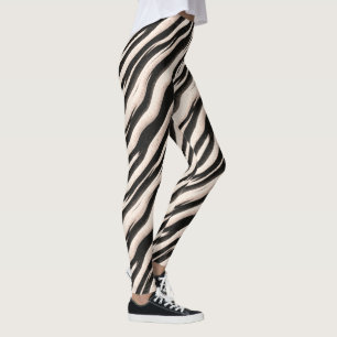 Zebra Streifen nahtlose Textur + Ihre Ideen Leggings