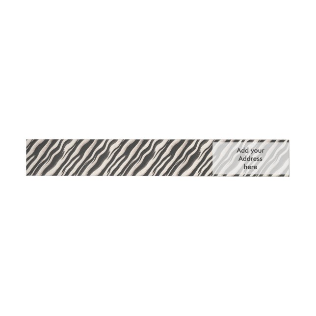 Zebra Streifen nahtlose Textur + Ihre Ideen Rundum-Adressaufkleber (Person)