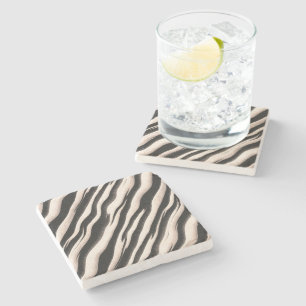 Zebra Streifen nahtlose Textur + Ihre Ideen Steinuntersetzer