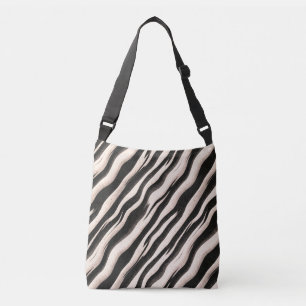 Zebra Streifen nahtlose Textur + Ihre Ideen Tragetaschen Mit Langen Trägern