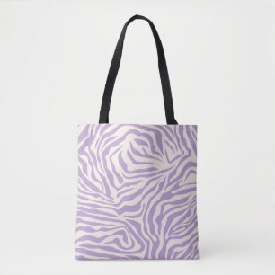 Zebra Streifen Preppy Lila Wild Animal Print Tasche