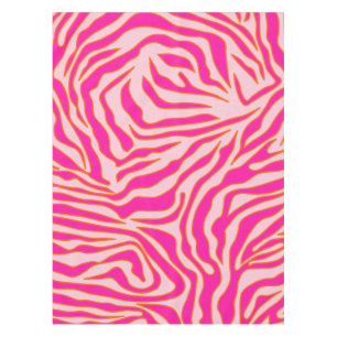 Zebra Streifen Rosa Orange Wild Animal Print Tischdecke