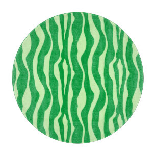 Zebra-Streifen - Schatten von Limettengrün Schneidebrett