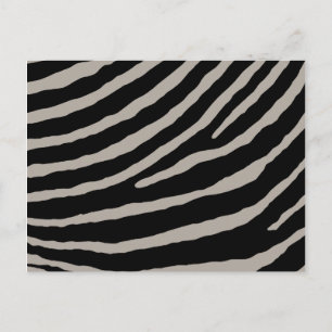 ZEBRA STREIFEN: SCHWARZ UND TAUPE POSTKARTE