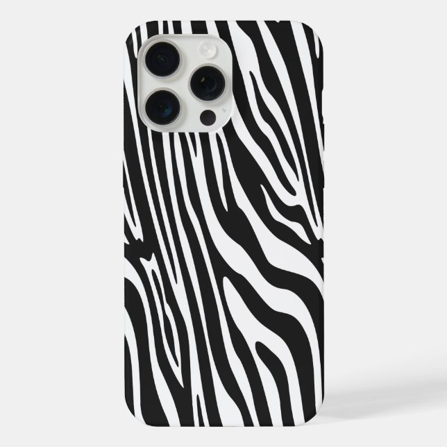 ZEBRA-STREIFENMUSTER  iPhone 15 PRO MAX HÜLLE (Rückseite)