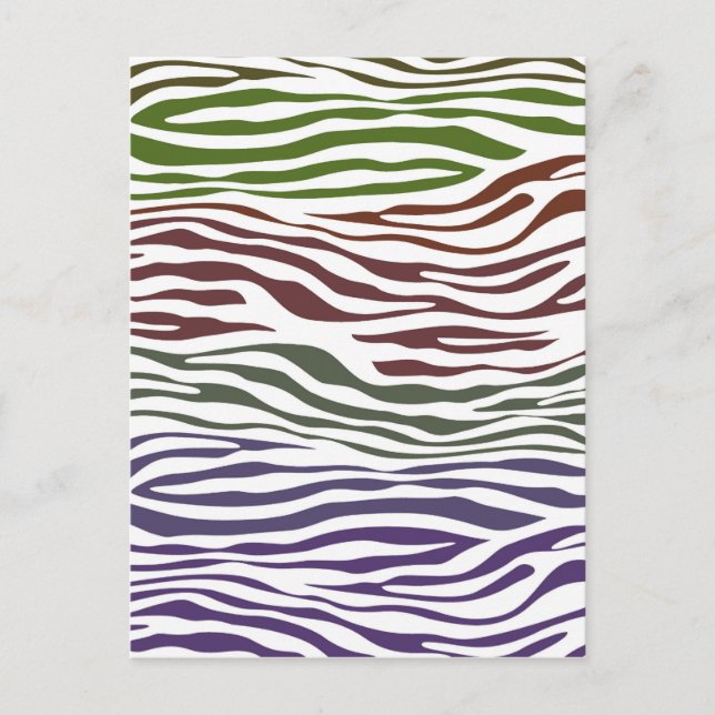 Zebra Stripe Abstrakt Postkarte (Vorderseite)