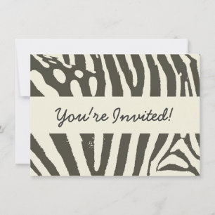 Zebra Stripe Animal Print Muster Einladung