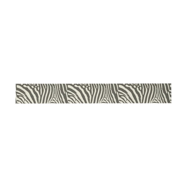 Zebra Stripe Animal Print Muster Einladungsbanderole (Flach)
