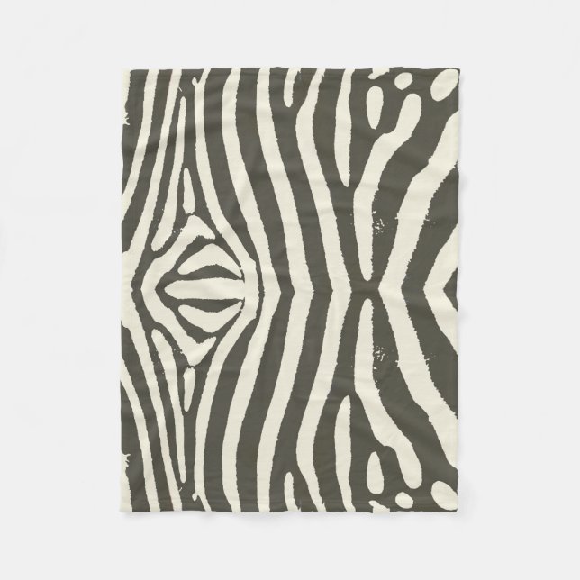 Zebra Stripe Animal Print Muster Fleecedecke (Vorderseite)