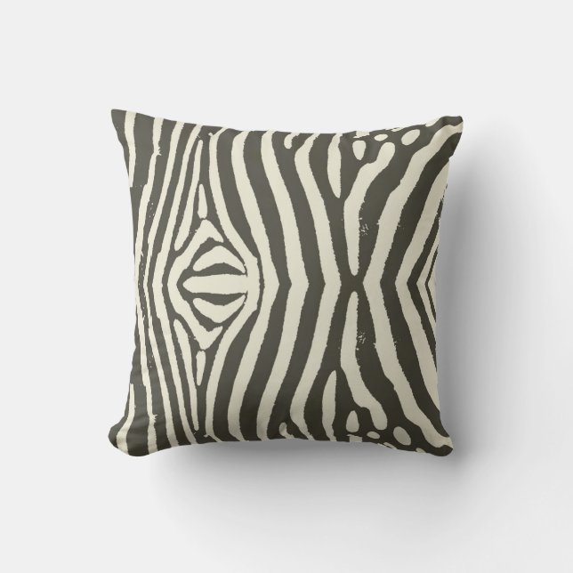 Zebra Stripe Animal Print Muster Kissen (Vorderseite)