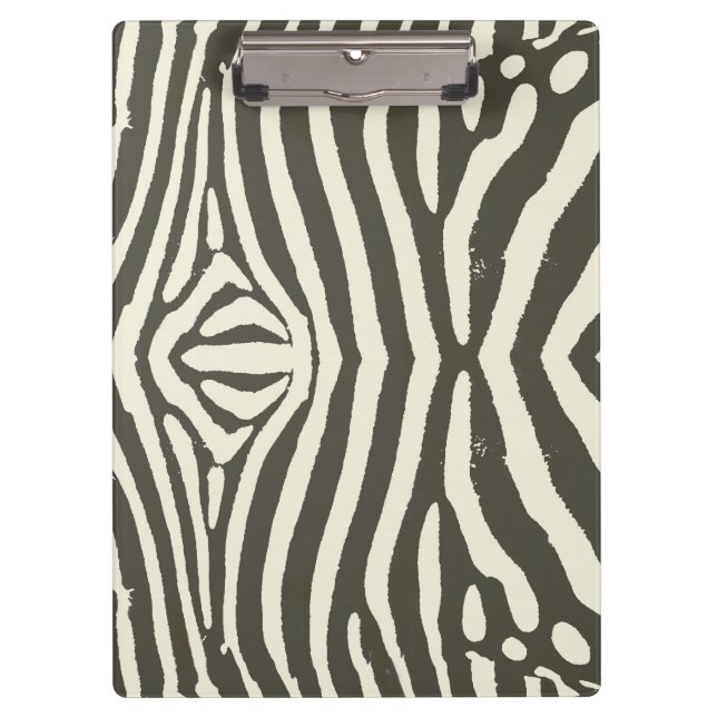 Zebra Stripe Animal Print Muster Klemmbrett (Vorderseite)