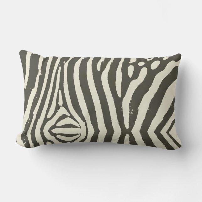 Zebra Stripe Animal Print Muster Lendenkissen (Vorderseite)