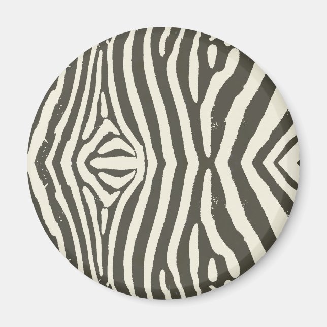 Zebra Stripe Animal Print Muster Magnet (Vorne)