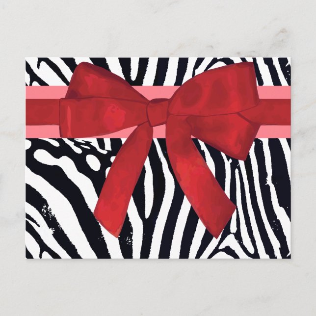 Zebra Stripe Animal Print Muster Postkarte (Vorderseite)