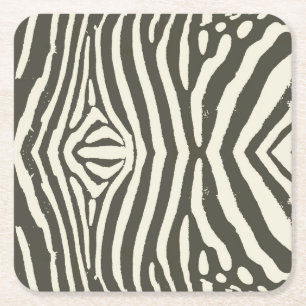 Zebra Stripe Animal Print Muster Rechteckiger Pappuntersetzer