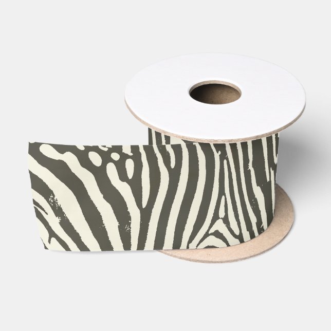 Zebra Stripe Animal Print Muster Satinband (Spule)