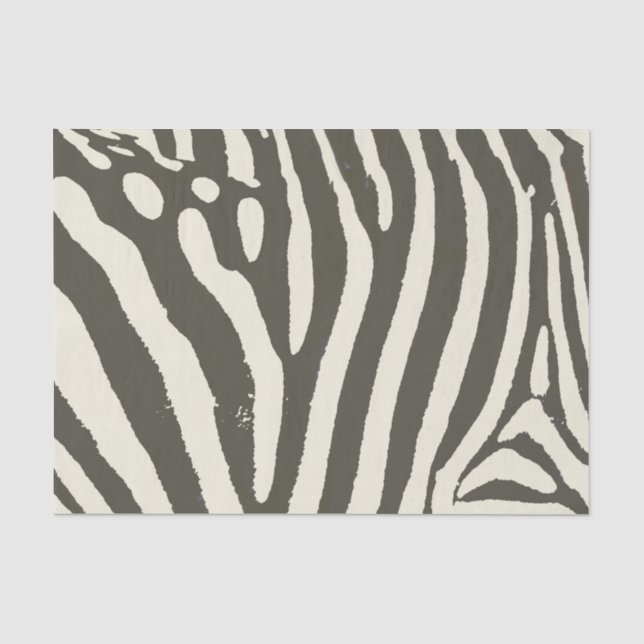 Zebra Stripe Animal Print Muster Seidenpapier (Vorderseite)