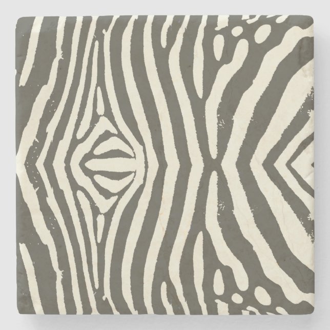 Zebra Stripe Animal Print Muster Steinuntersetzer (Vorderseite)