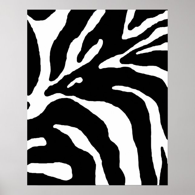 Zebra Stripe Animal Print Poster (Vorne)