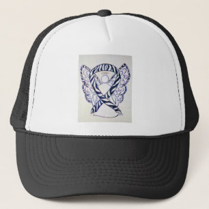 Zebra Stripe Awareness Ribbon Angel Malerhut Truckerkappe