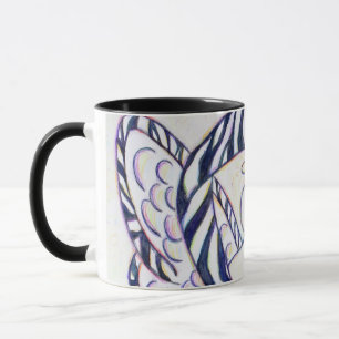 Zebra Stripe Awareness Ribbon Engel Coffee Mugs Tasse