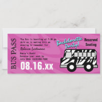 Zebra Stripe Bus Pass Hens Party