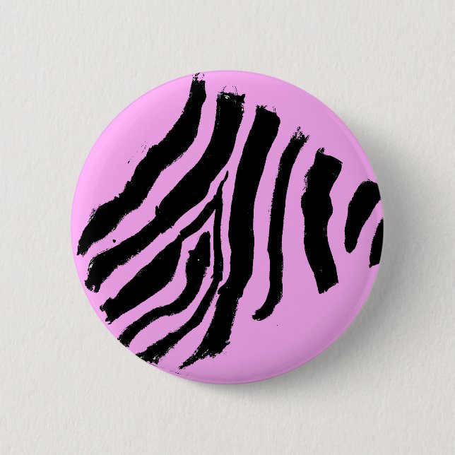 Zebra Stripe Button (Cotton Candy) (Vorderseite)