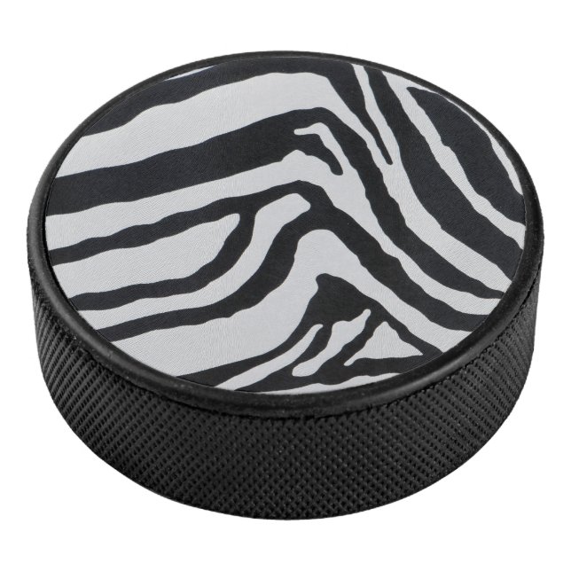 Zebra stripe pattern eishockey puck (3/4)