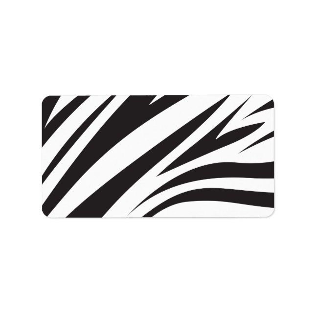 Zebra Stripe Print Label Adressaufkleber (Vorne)