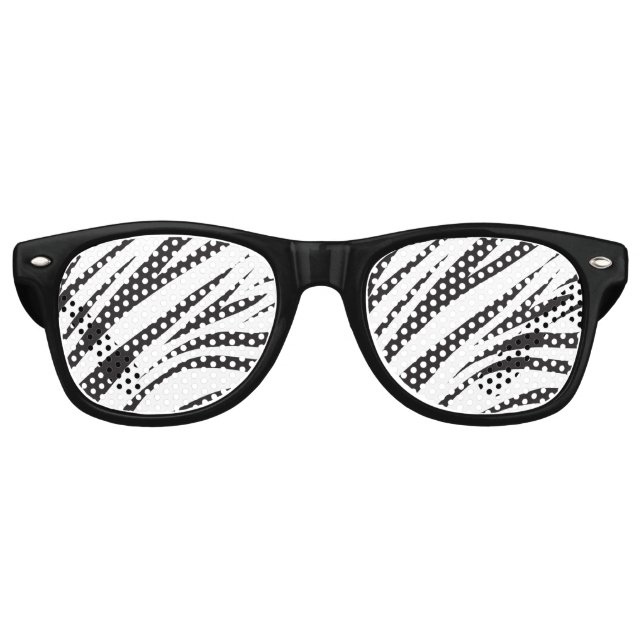 Zebra Stripe Print Partybrille (Vorderseite)