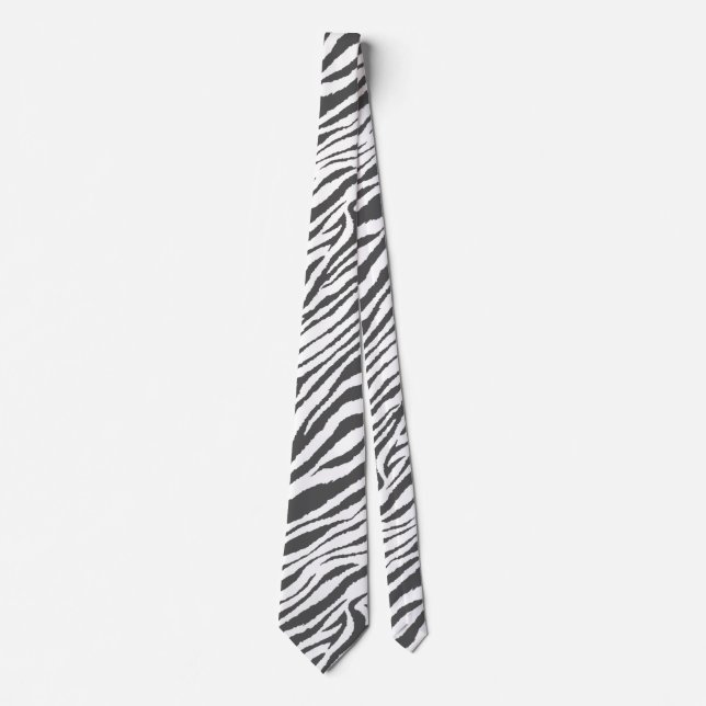 ZEBRA STRIPE WEISS UND SCHWARZ KRAWATTE (Vorderseite)