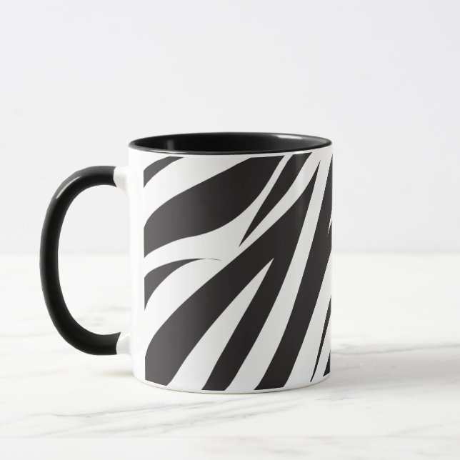 Zebra Striped Pattern Kaffee Tasse (Links)