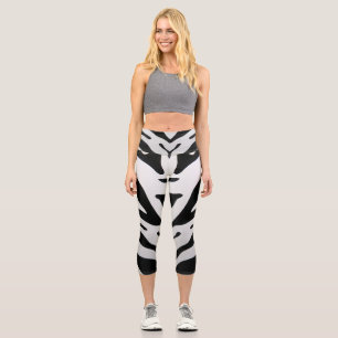 ZEBRA STRIPES ABSTRAKT CAPRI LEGGINGS