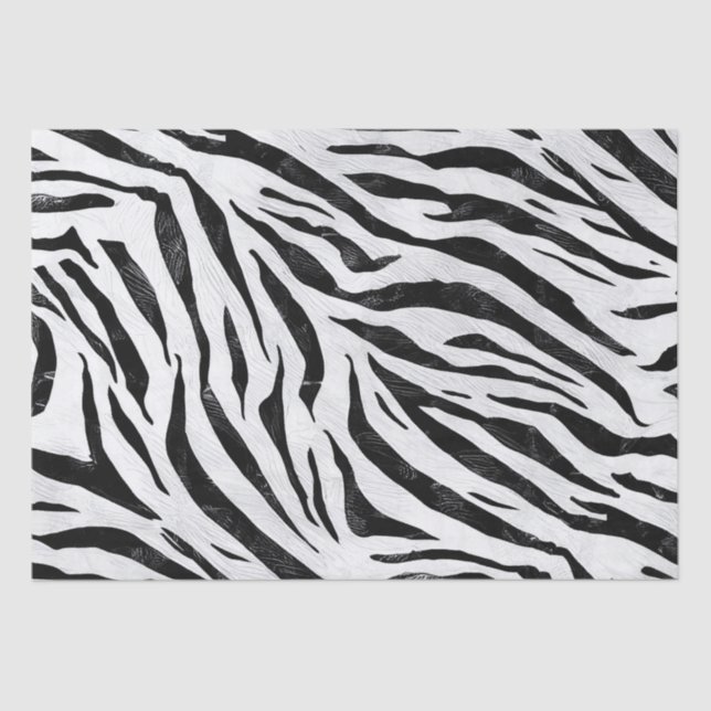 Zebra Stripes Animal Print Decoupage Tissue Paper Seidenpapier (Vorderseite)